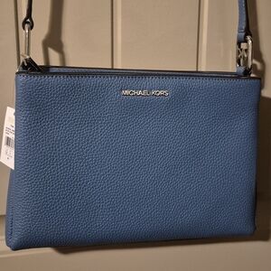 Michael Kors Trisha Medium Pebbled Leather Crossbody Bag